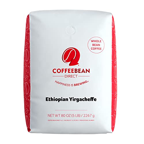 Ethiopian Yirgacheffe Whole Bean Coffee, 5 lbs