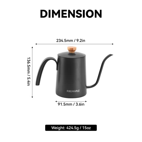 Fire-Maple Orca 20oz Stainless Steel Pour Over Kettle