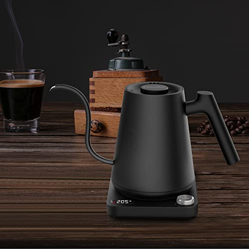 KitchenBoss Electric Gooseneck Coffee Kettle: 1L Temperature Control