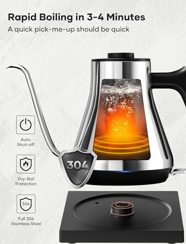 Offacy Gooseneck Electric Pour Over Coffee Kettle