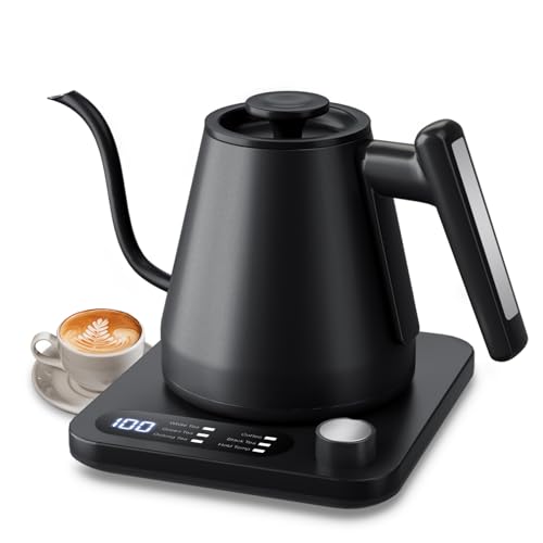 Tisanio Electric Gooseneck Kettle with Temperature Control