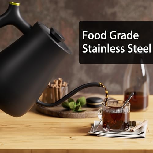 Larmstom Electric Gooseneck Kettle, 304 Stainless Steel Boiler