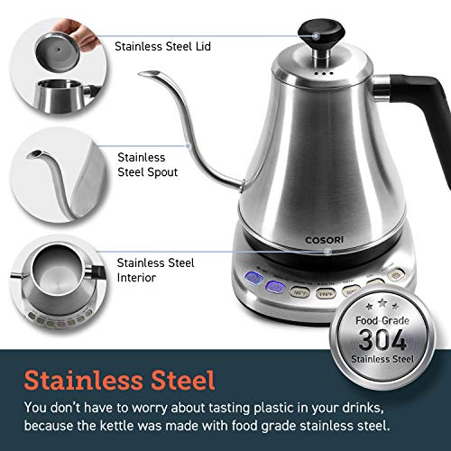 COSORI Electric Gooseneck Pour Over Coffee Kettle