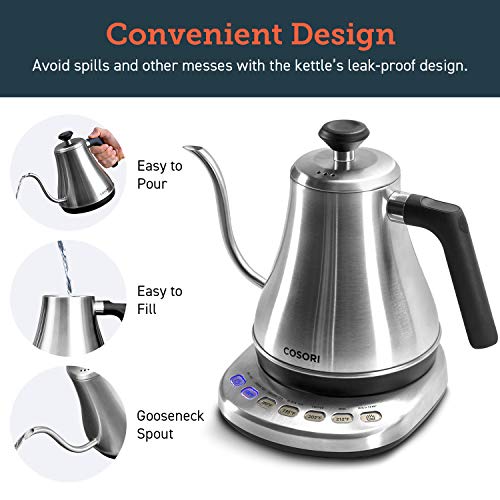 COSORI Electric Gooseneck Pour Over Coffee Kettle