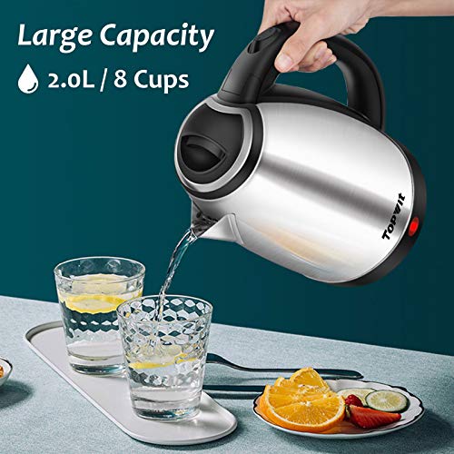 TOPWIT Electric Kettle 2.0L Stainless Steel Tea/Coffee Kettle