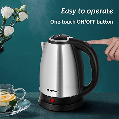 TOPWIT Electric Kettle 2.0L Stainless Steel Tea/Coffee Kettle