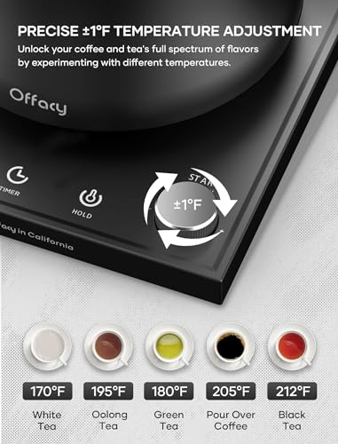 Offacy Electric Gooseneck Kettle with Temperature Control