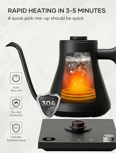 Offacy Electric Gooseneck Kettle with Temperature Control