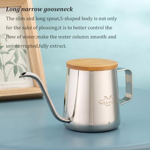 MERMOO YILAN Stainless Steel Gooseneck Coffee Kettle