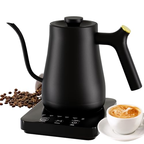 Electric Gooseneck Kettle with 5 Variable Presets, 1200W
