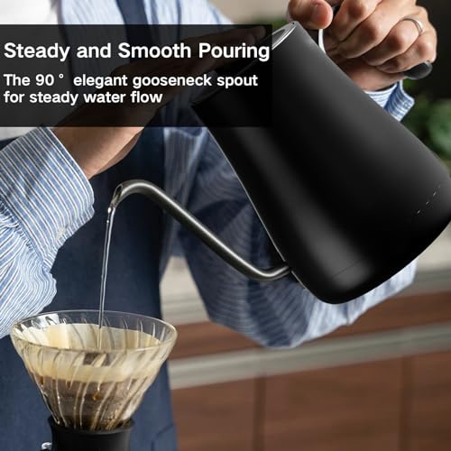 Electric Gooseneck Kettle with 5 Variable Presets, 1200W