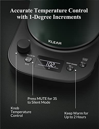 KLEAH Gooseneck Electric Kettle - 0.8L Tea & Coffee