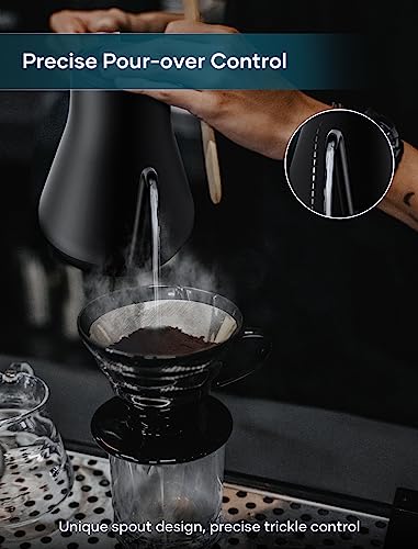 Matte Black Electric Kettle for Pour-over Coffee