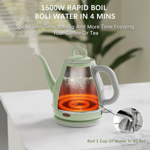 Anfilank Electric Gooseneck Kettle, 1L, Fast Boil