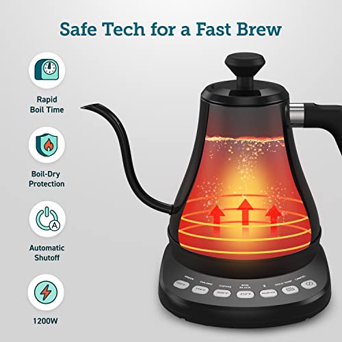 COSORI Smart Bluetooth Gooseneck Kettle for Coffee & Tea