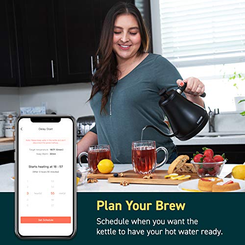 COSORI Smart Bluetooth Gooseneck Kettle for Coffee & Tea