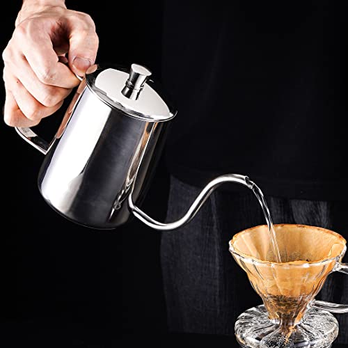 YOLIFE 20 oz Stainless Steel Gooseneck Coffee Kettle