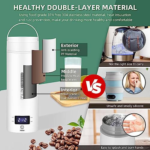 Portable Travel Electric Kettle for Tea and Coffee