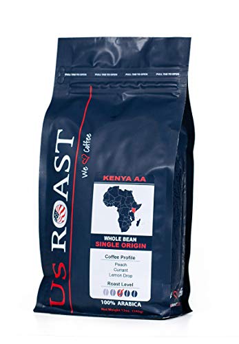 Kenya AA Coffee, Light Roast, 12 oz, Whole Bean