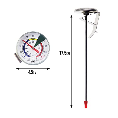 Steaming Milk Thermometer for Barista Coffee & Espresso