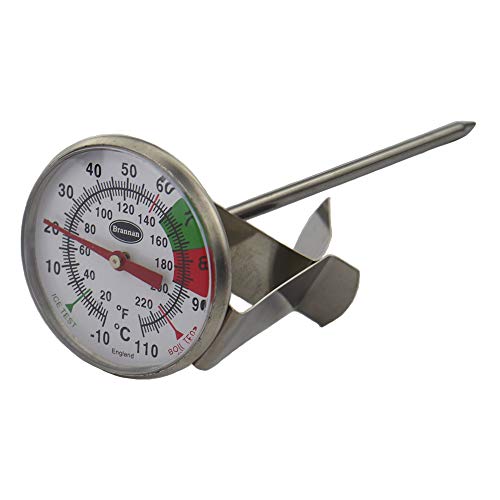 Barista Quality Frothy Milk Thermometer with Stainless Steel