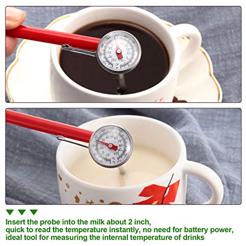 3-Piece Stainless Steel Milk Frothing Thermometer Set