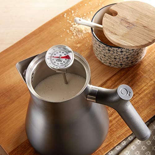 CDN Beverage Frothing Thermometer with Clip, Precise Temperature