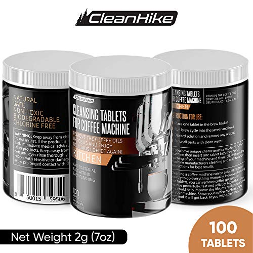 Professional Coffee Machine Cleaning Tablets (100 tablets) for All Brands
