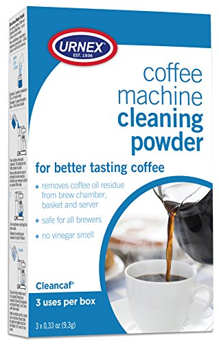 Urnex Coffee Cleaner Powder - 3 Packets - Safe On Keurig, Nespresso, Ninja