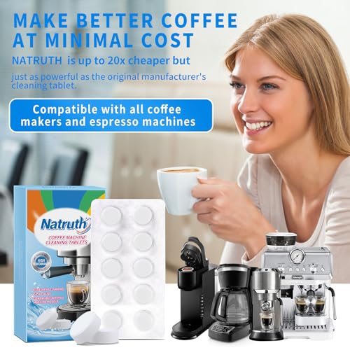 NATRUTH Coffee Machine Cleaning Tablets - 20 Count