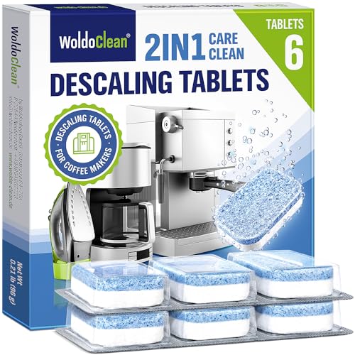WoldoClean 2in1 Descaler Tablets for Coffee Machines - Keurig, Nespresso, Delonghi, Miele