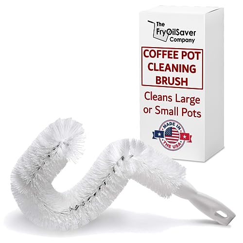 USA-made Coffee Pot Cleaning Brush for glassware, decanters
