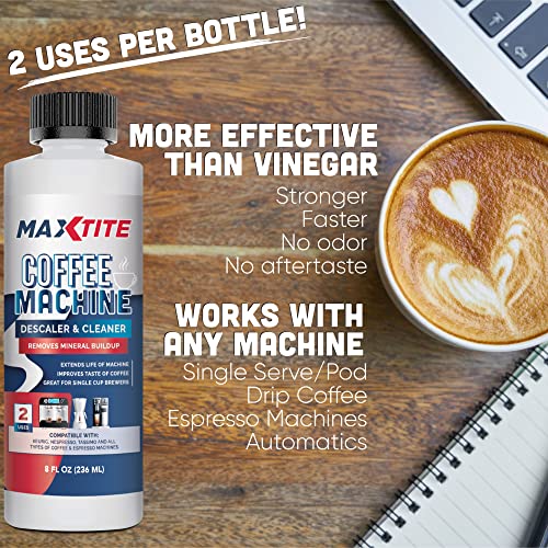 USA-Made Descaler for Keurig, Nespresso, Delonghi Machines (2 Pack)