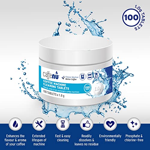 Caffenu Coffee Machine Cleaner Tablets - 100 Count