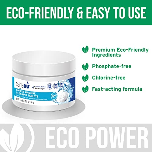 Caffenu Coffee Machine Cleaner Tablets - 100 Count