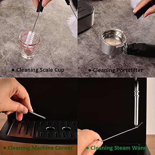 CAFEMASY 5pcs Espresso Machine Cleaning Brush Pack