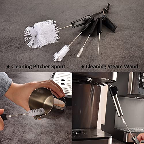 CAFEMASY 5pcs Espresso Machine Cleaning Brush Pack