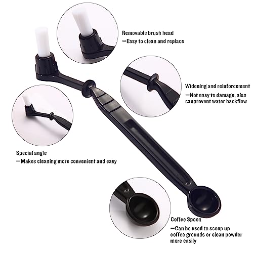 2 Coffee Cleaning Brushes with Spoons & Filter