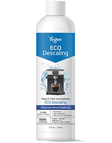 Yegee Eco Liquid Coffee Machine Descaler, 100% Plant-Based