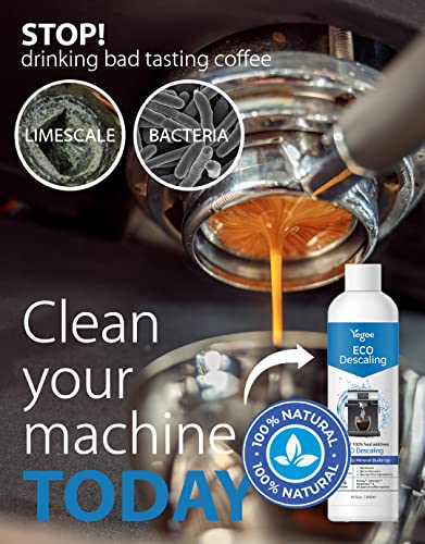 Yegee Eco Liquid Coffee Machine Descaler, 100% Plant-Based