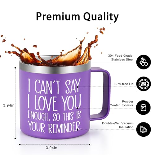 Lifecapido Love You Insulated Coffee Mug, Gift for Her