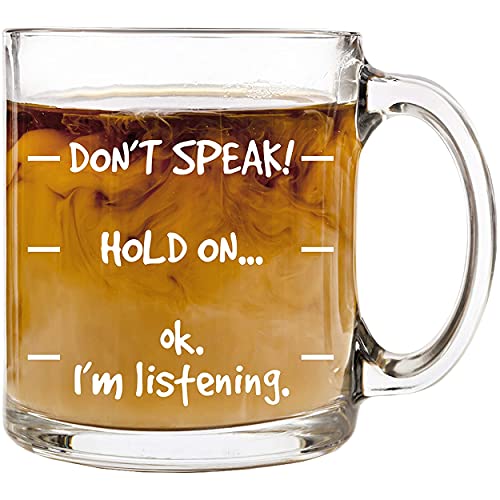 Funny 12 oz Glass Coffee Mug Gift Ideas