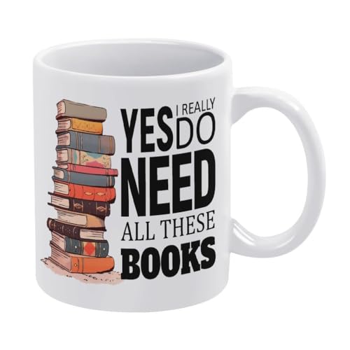 Funny Ceramic Mug for Book Nerds - 11 oz