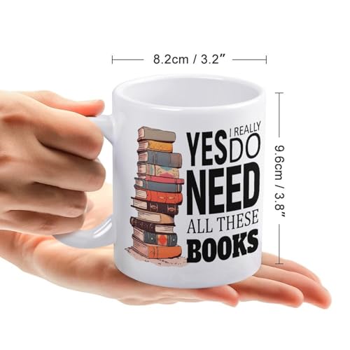 Funny Ceramic Mug for Book Nerds - 11 oz