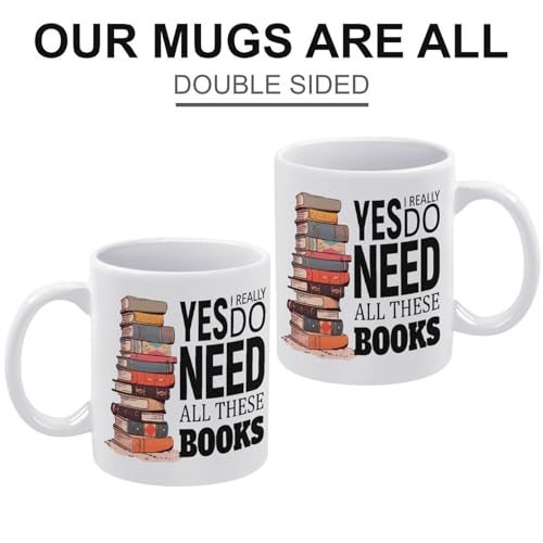 Funny Ceramic Mug for Book Nerds - 11 oz