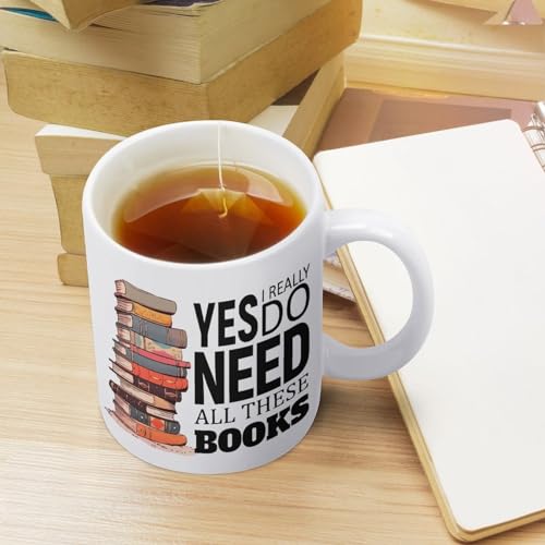 Funny Ceramic Mug for Book Nerds - 11 oz