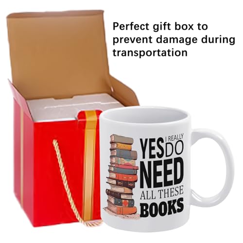 Funny Ceramic Mug for Book Nerds - 11 oz
