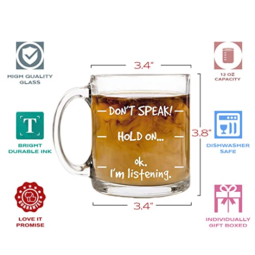 Funny 12 oz Glass Coffee Mug Gift Ideas