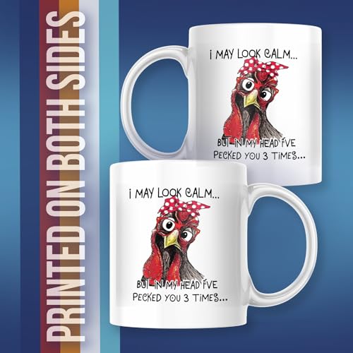 Chicken Lovers Mug: "Pecked You 3 Times" Funny Design