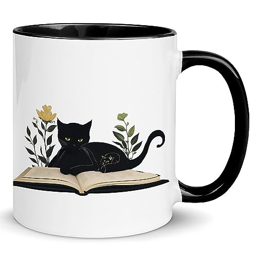 Black Cat Ceramic Coffee Mug for Cat Lovers